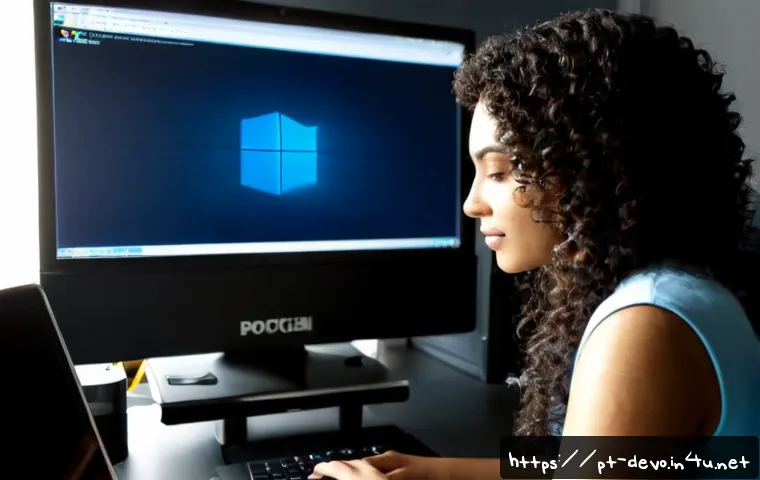 Home 17 정보기기운용 실무에서 경험한 데이터 백업 및 복구 사례 - Photorealistic IT support specialist in a modern Portuguese small-business office, calmly restoring ...